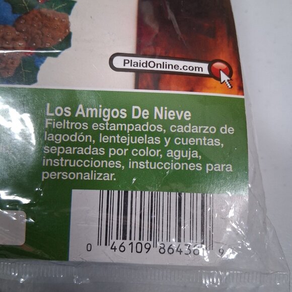 Bucilla Christmas Stocking Kit Snow Friends Felt Snowman Holiday Craft #86438 - Picture 3 of 7